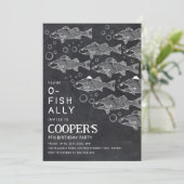 O – フィッシュアリー黒板魚釣り誕生日 招待状 (スタンド正面)