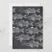 O – フィッシュアリー黒板魚釣り誕生日 招待状 (裏面)