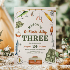 O – フィッシュアリー3誕生日招待状 招待状