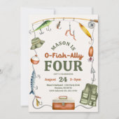 O – フィッシュアリー4誕生日招待状 招待状 (正面)