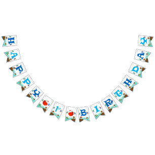 O – フィッシュ同盟小型漁師魚釣り誕生日 バンティングフラッグ