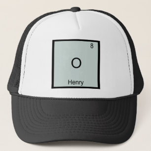 O -ヘンリーおもしろいなChemsitryの要素の記号のTシャツ キャップ
