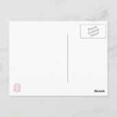 O - 低ポリ三角形 - ニュートラル ピンク パープル グレー ポストカード (裏面)