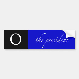 O 大統領 の青 バンパーステッカー