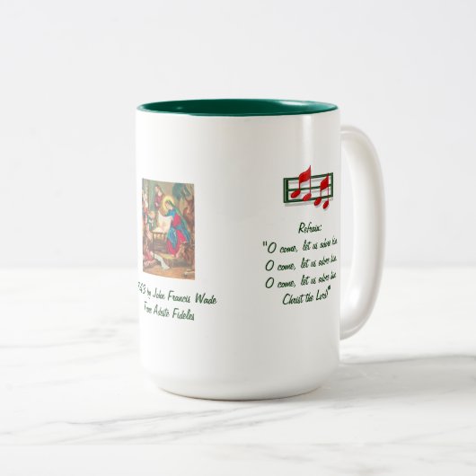 O 来All Ye忠実なHymn 2トーンのコーヒーマグ ツートーンマグカップ (正面右)