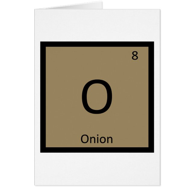 O - 玉ねぎ野菜化学周期表 (正面)