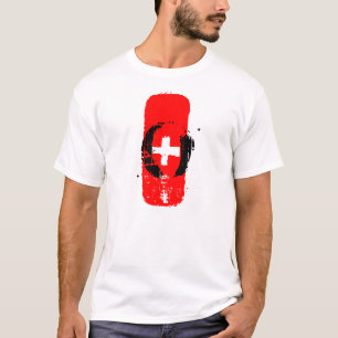 O+ 血液型白人のティー Tシャツ