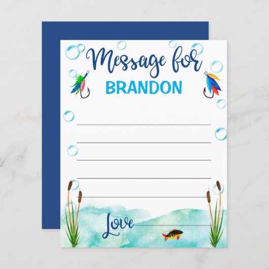 O – 魚 – 同盟国、行った魚釣り時間カプセルアドバイスカード (正面/裏面)