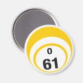 O 61ビンゴボール冷蔵庫用マグネット マグネット (正面/裏面)