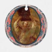 O Adonai Moses and Ten Commandments Advent メタルオーナメント (正面)