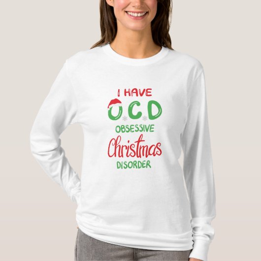 O-C-D強迫性クリスマス障害Tシャツ Tシャツ (正面)