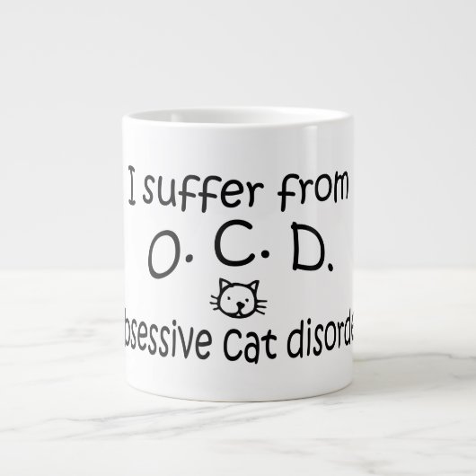 O.C.D.強迫性猫障害コーヒーマグ ジャンボコーヒーマグカップ (正面)