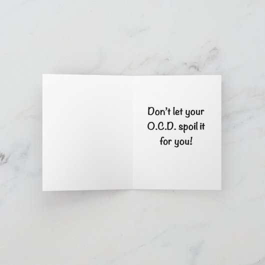 O.C.D.誕生日カード カード (内部)