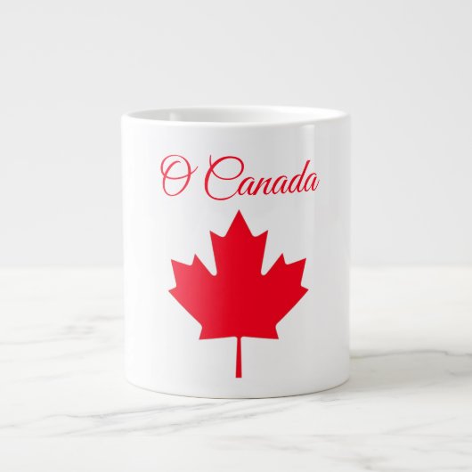 O Canada & Canadian Maple Leaf Specialty Mug ジャンボコーヒーマグカップ (正面)