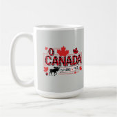 O Canada Strong & Free Moose ID1314 コーヒーマグカップ (左)