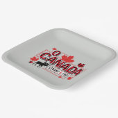 O Canada Strong & Free Moose ID1314 ペーパープレート (傾斜あり)