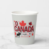 O Canada Strong & Free Moose ID1314 紙コップ (裏面)