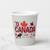 O Canada Strong & Free Moose ID1314 紙コップ (正面)