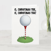 O Christmas Tee Golf Pun Card カード (正面)