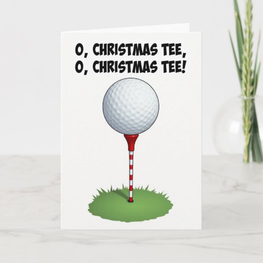 O Christmas Tee Golf Pun Card カード (正面)
