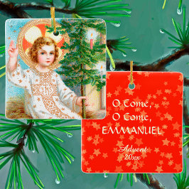 O Come, O Come, Emmanuel (ディテール) 降臨節 セラミックオーナメント