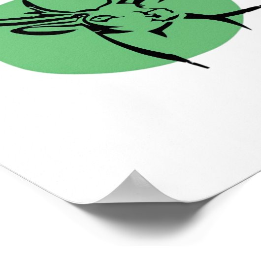 O Dear O Dear Green Minimal Modern Design  ポスター (角)