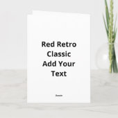 O Dear O Dear Red Retro Classic Design カード (裏面)