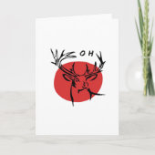 O Dear O Dear Red Retro Classic Design カード (正面)