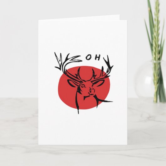 O Dear O Dear Red Retro Classic Design カード (正面)