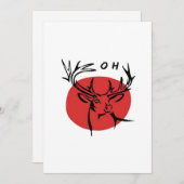 O Dear O Dear Red Retro Classic Design シーズンカード (正面/裏面)