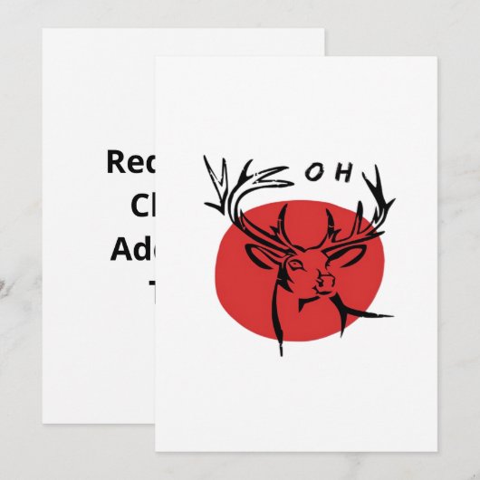 O Dear O Dear Red Retro Classic Design シーズンカード (正面/裏面)