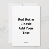 O Dear O Dear Red Retro Classic Design シーズンカード (裏面)