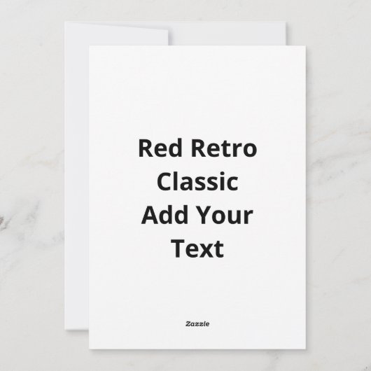 O Dear O Dear Red Retro Classic Design シーズンカード (裏面)