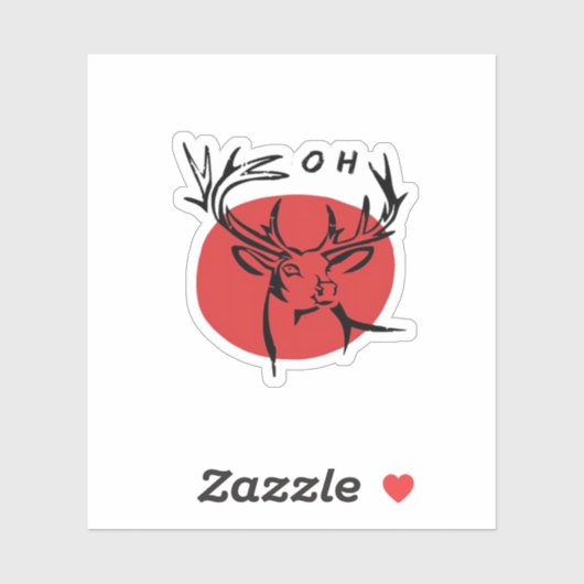 O Dear O Dear Red Retro Classic Design  シール (シート)