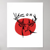 O Dear O Dear Red Retro Classic Design ポスター (正面)