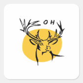 O Dear O Dear Yellow Artistic Style スクエアシール (正面)