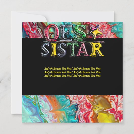 O.E.S SISTAR 招待状 (裏面)