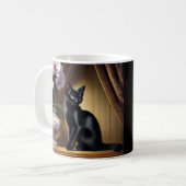 "O Encanto Felino: GCaneca branca clássica, 325 ml コーヒーマグカップ (正面左)