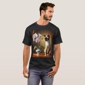 "O Encanto Felino: Guardiões de Mistérios camiseta Tシャツ (正面フル)