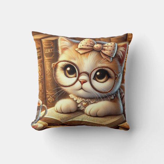 "O Encanto Felino: Guardiões de Mistérios e Carinh クッション (正面)