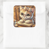 "O Encanto Felino: Guardiões de Mistérios e Carinh スクエアシール (バッグ)