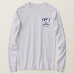 O.F.S.三次フランシスコ会刺繍入りシャツ 刺繍入り長袖Tシャツ