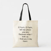 O Faith 励ましの引用 トートバッグ (裏面)