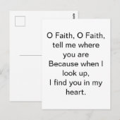 O Faith 励まし ポストカード (正面/裏面)