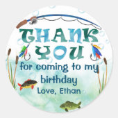 O-fishの味方で、魚釣りをテーマ感謝していにした ラウンドシール (正面)