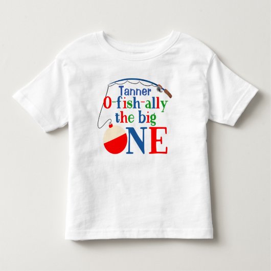 O-fishは最初の大きな誕生日Tシャツの1枚 トドラーTシャツ (正面)