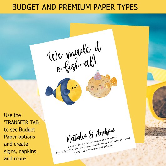 O-FISH-ALかわいい夏おもしろいのブライダルシャワー