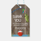 O-fish-al魚釣りをテーマにした誕生日メッセージカード ギフトタグ (正面)