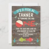 O-fish-al魚釣り1歳の招待状 招待状 (正面)