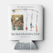 O-Fish-Allyおじいちゃん最高のの子供名と写真 缶クーラー (裏面)